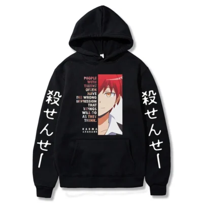 Assassination Classroom Anime Clothes Hoodies Unisex Long Sleeve Harajuku Akabane Karma Cool Graphic Winter Keep Warm - Assassination Classroom Store