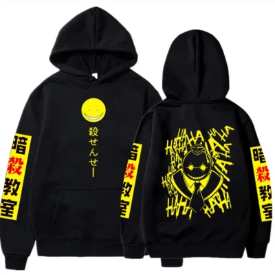 Japanese Anime Casual Harajuku Assassination Classroom Hoodie Men Women Funny Korosensei Hoodie Loog Sleeve Hip Hop - Assassination Classroom Store
